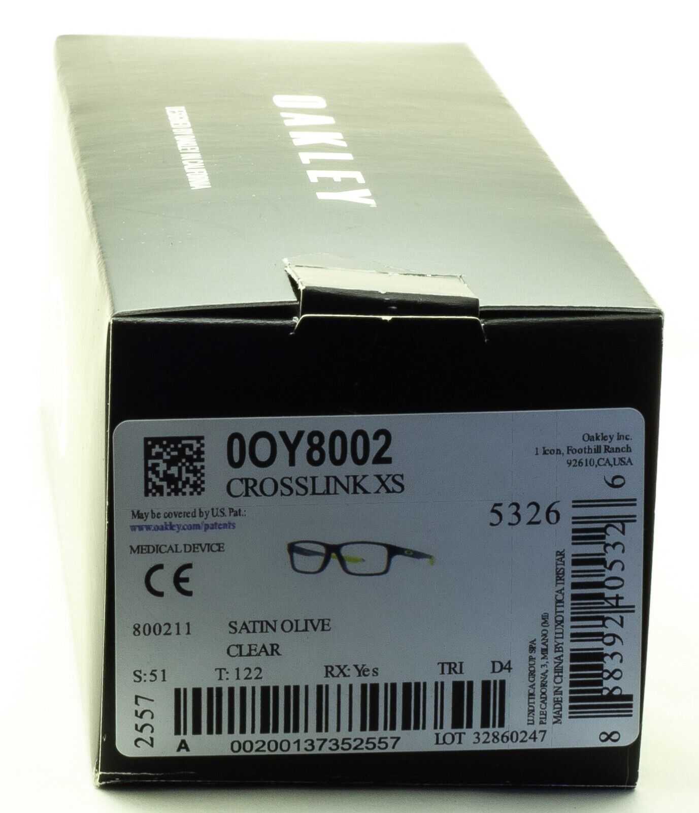 OAKLEY CROSSLINK XS OY8002-1151 51mm Eyewear FRAMES RX Optical Glasses - New