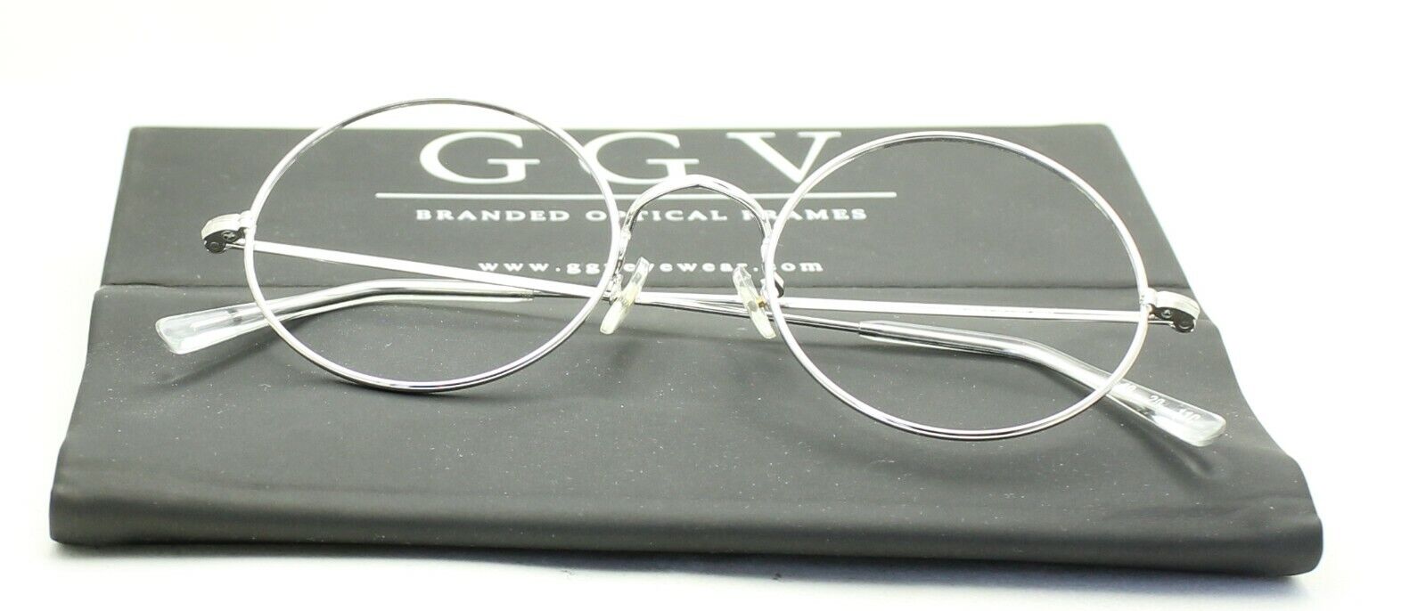 SAVILE ROW ENGLAND Round Rhodium 49x20mm Eyewear FRAMES RX Optical Glasses -NOS