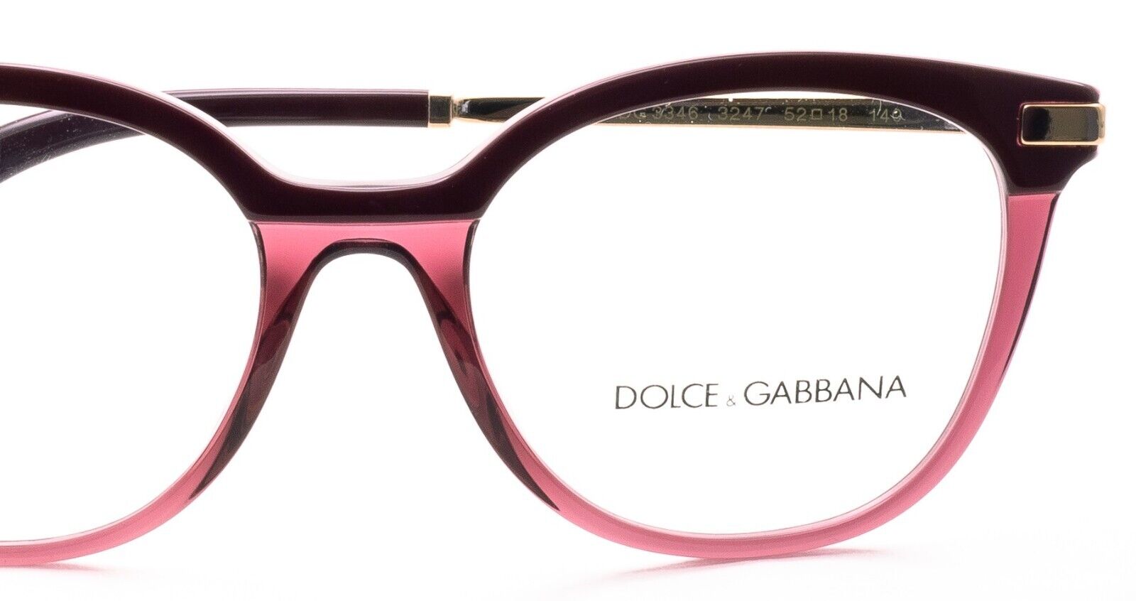 Dolce & Gabbana DG 3346 3247 52mm RX Optical Glasses Eyewear Frames - New Italy