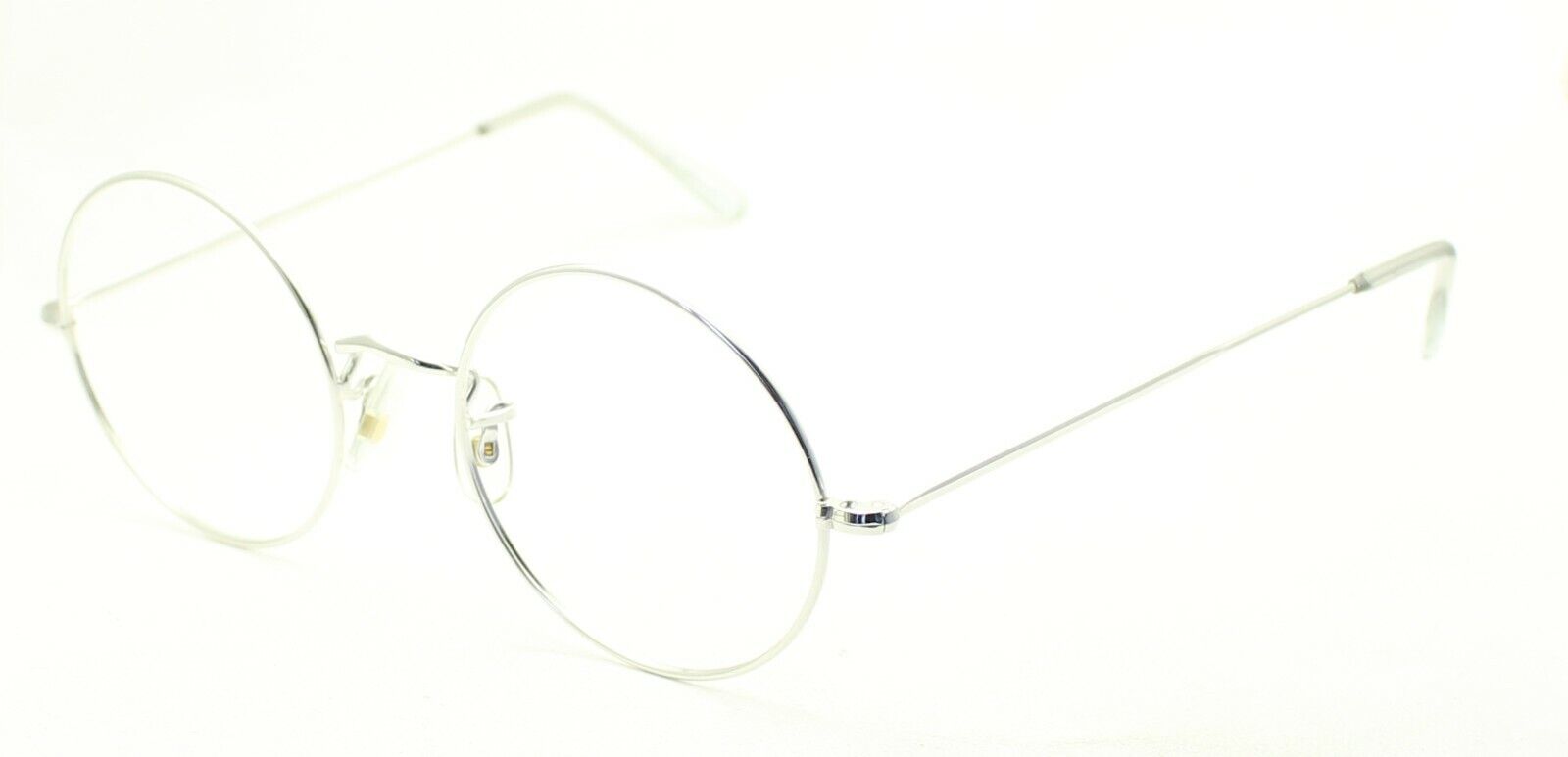 SAVILE ROW ENGLAND Round Rhodium 49x20mm Eyewear FRAMES RX Optical Glasses -NOS