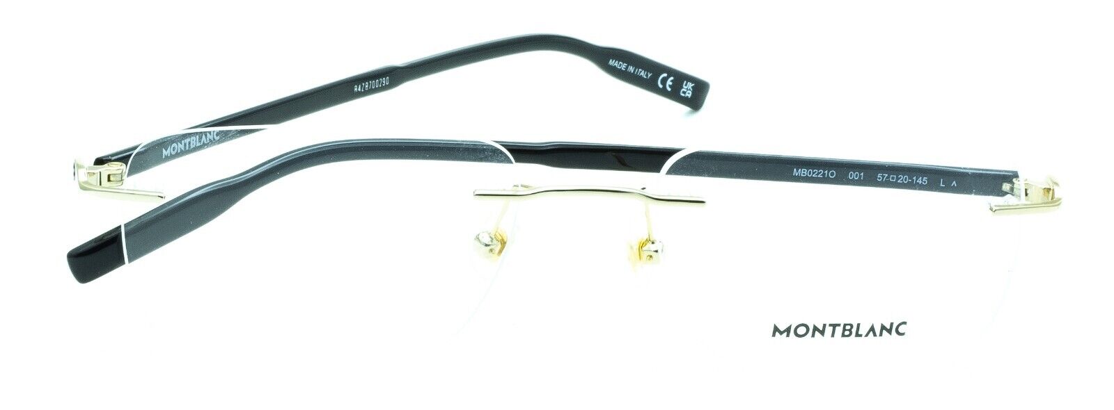 MONT BLANC MB0221O 001 Eyewear FRAMES RX Optical Glasses Eyeglasses - New Italy