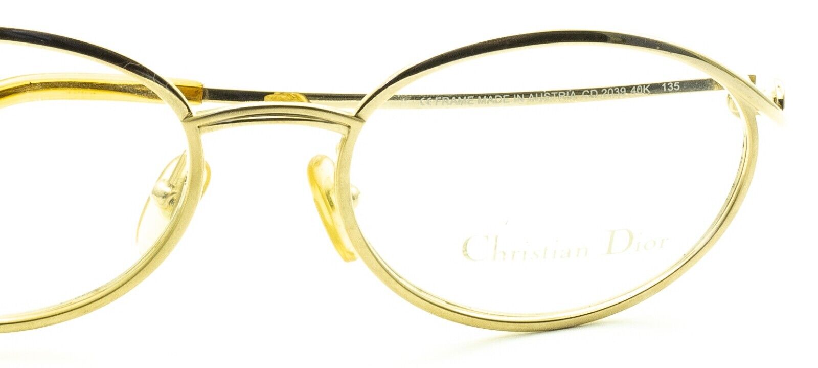 CHRISTIAN DIOR 2039 40K 53mm Eyewear Glasses RX Optical FRAMES VINTAGE Austria