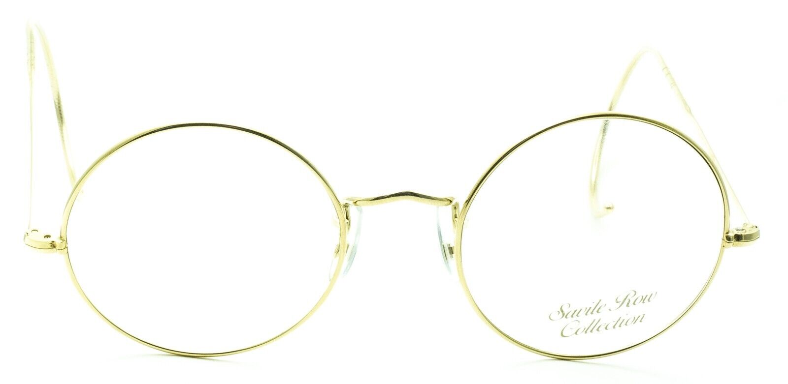 SAVILE ROW England Gold 49x20mm Round Eyewear FRAMES Eyeglasses Optical Glasses