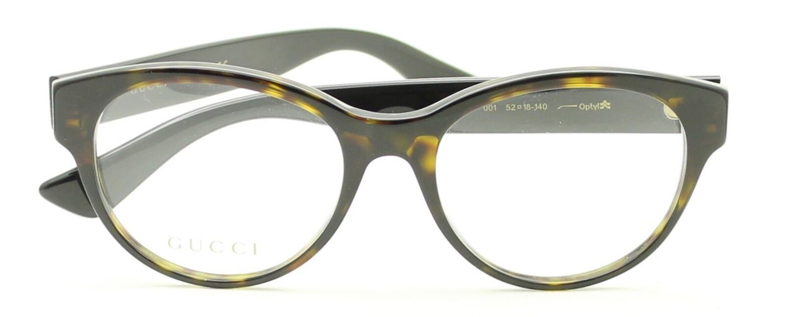 GUCCI GG 0039O 001 52mm Eyewear FRAMES Glasses RX Optical Eyeglasses New - Italy