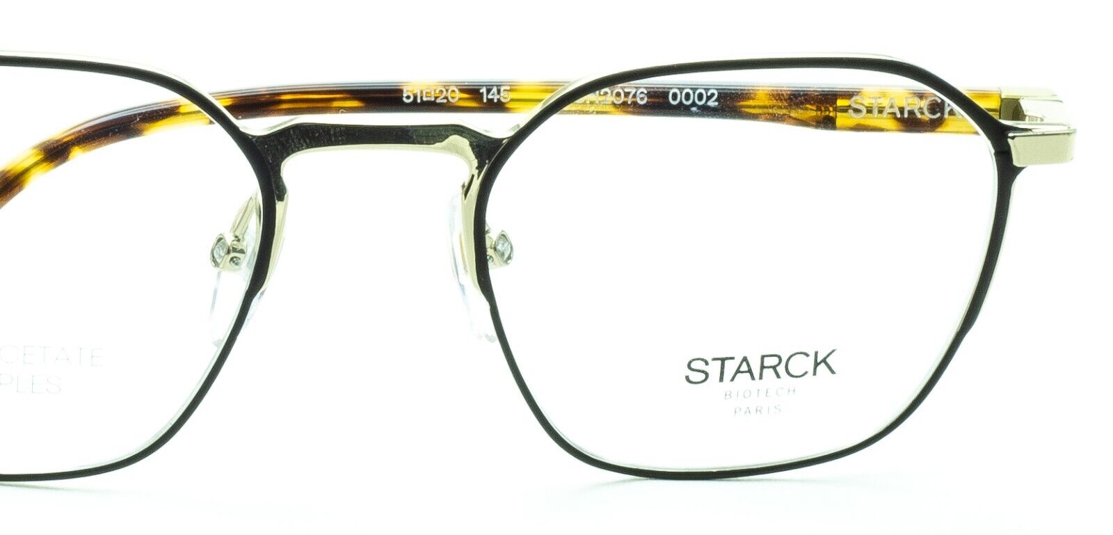 STARCK BIOTECH SH2076 0002 51mm FRAMES Glasses RX Optical Eyeglasses New - Italy