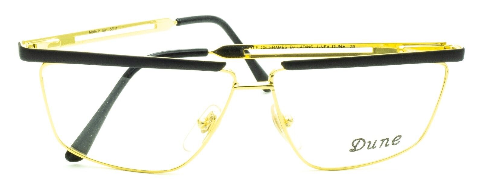 Dune 23 Italy Vintage Linea Dune by Ladins 58x11mm FRAMES RX Optical Glasses NOS