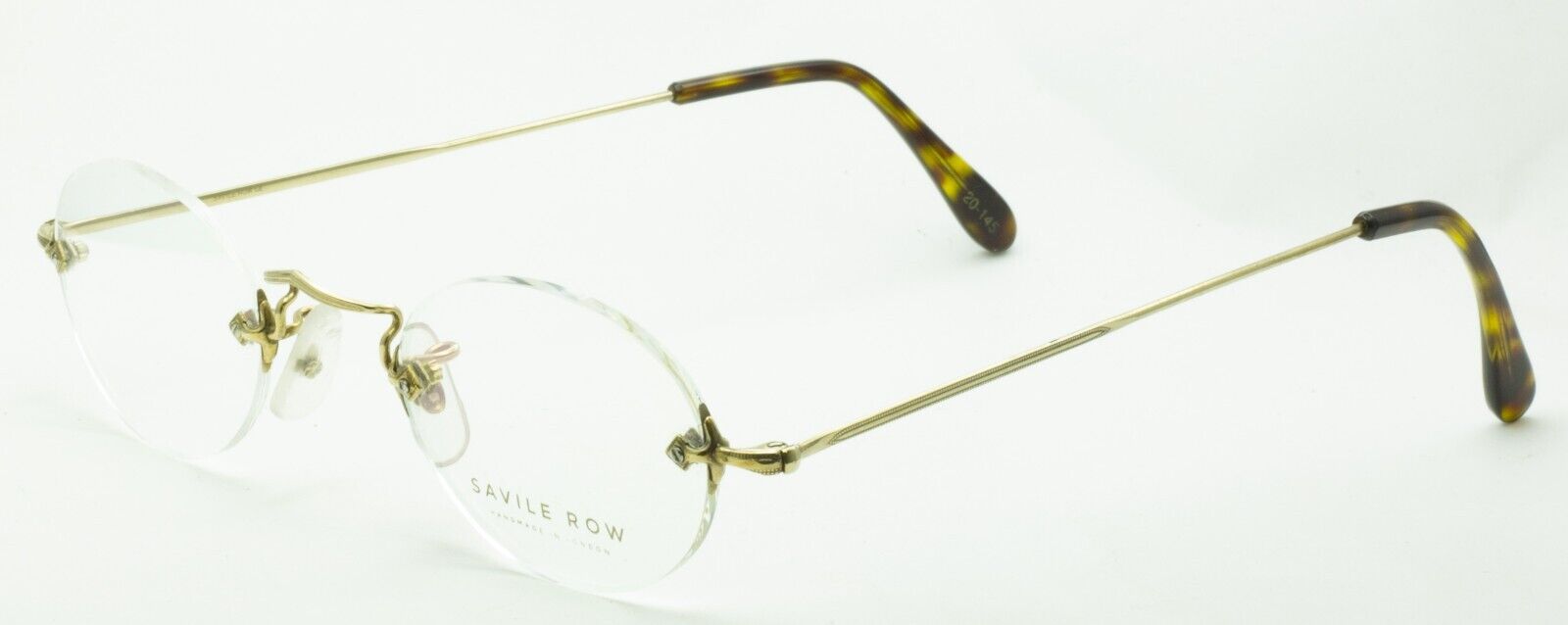 SAVILE ROW ENGLAND Gold 45x18mm RIMLESS  RX Optical Eyeglasses Frames Glasses