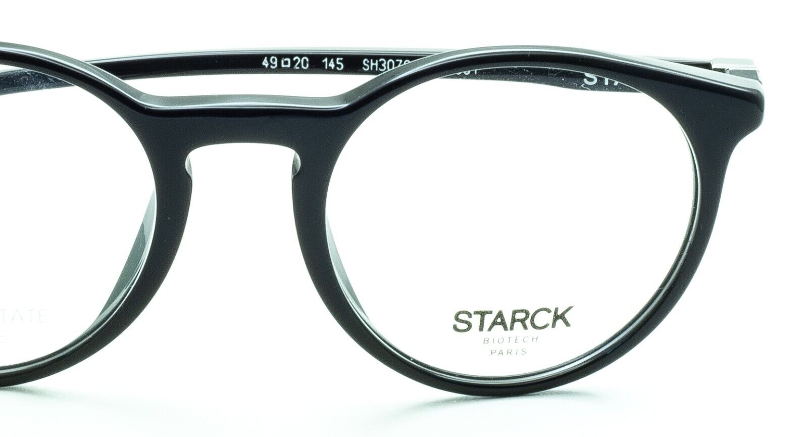 STARCK BIOTECH SH3079 0001 49mm FRAMES Glasses RX Optical Eyeglasses New - Italy