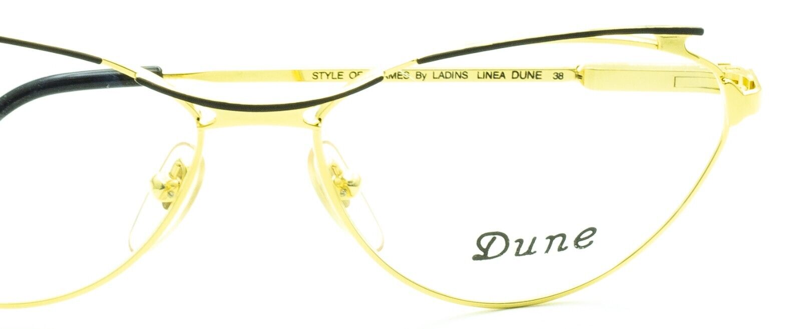 Dune 38 Italy Vintage Linea Dune by Ladins 57x17mm FRAMES RX Optical Glasses NOS