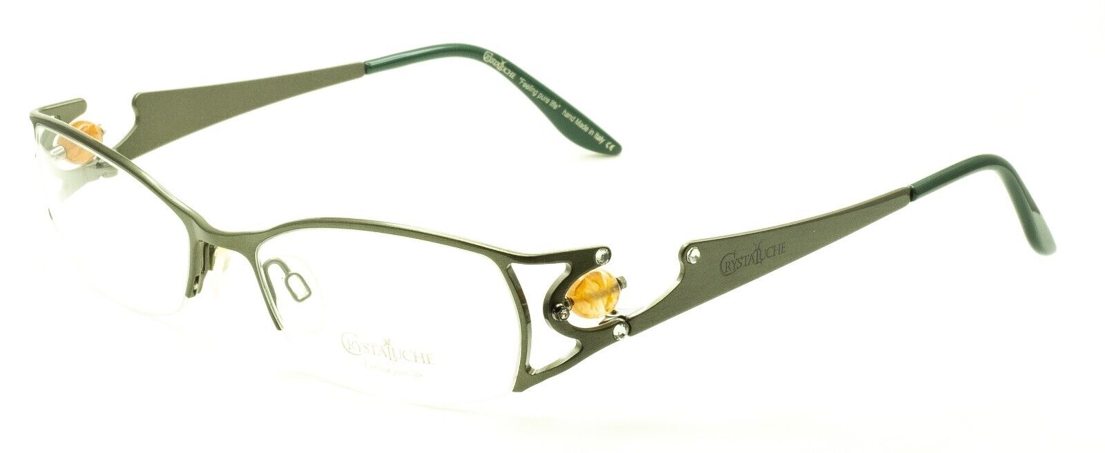 CRYSTALUCHE C-6011 C-01 52mm Vintage Eyewear FRAMES RX Optical - New Italy