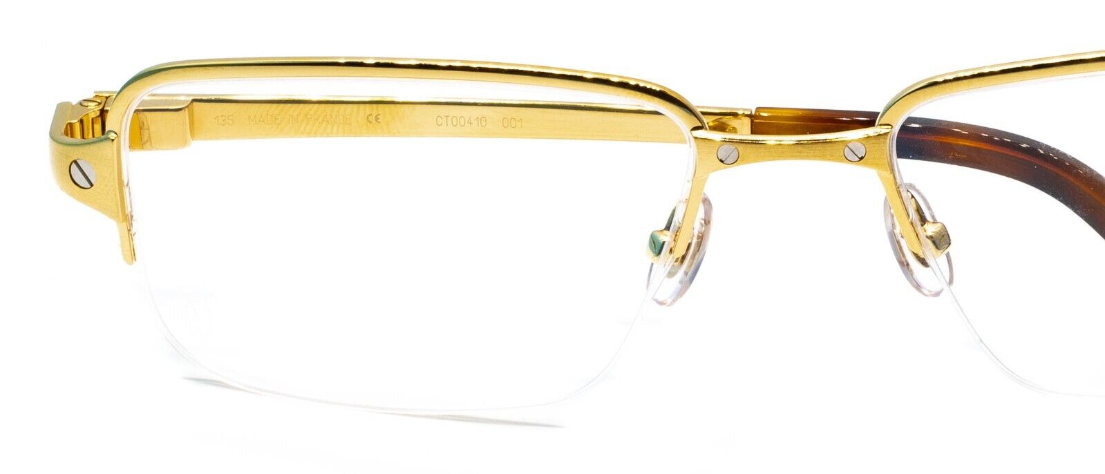 CARTIER CT0041O 001 55mm Gold Eyewear FRAMES RX Optical France Glasses - New