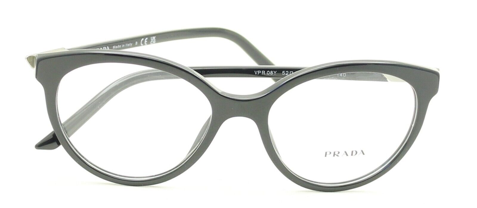 PRADA VPR 08Y 1AB-1O1 52mm Eyewear FRAMES RX Optical Eyeglasses Glasses NewItaly