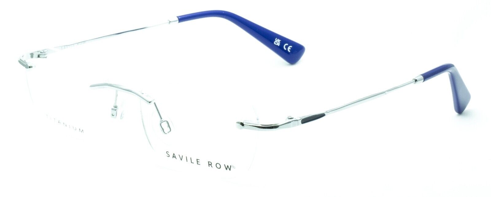 SAVILE ROW ENGLAND SRO 056 Rhodium 48x15mm RIMLESS  RX Optical Frames Glasses