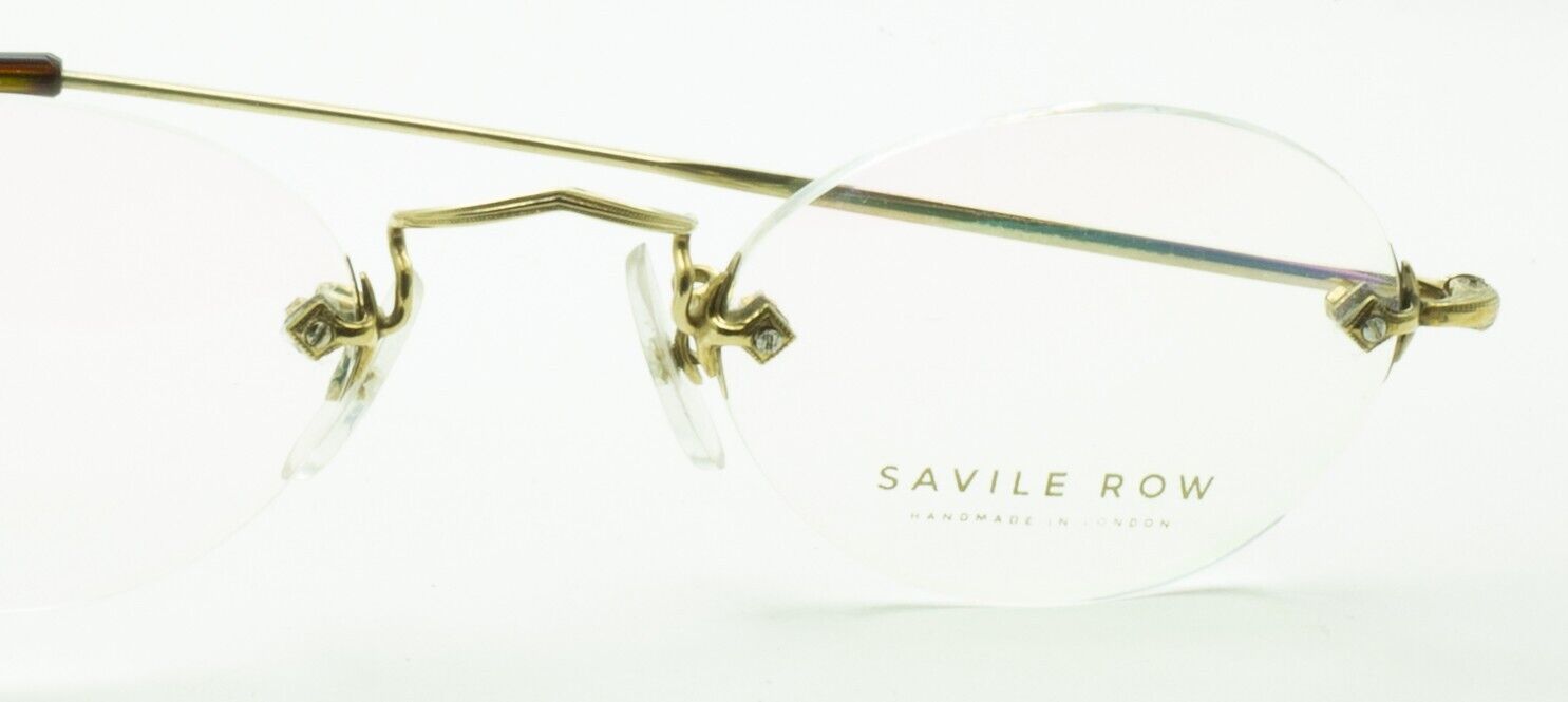 SAVILE ROW ENGLAND Gold 45x18mm RIMLESS  RX Optical Eyeglasses Frames Glasses