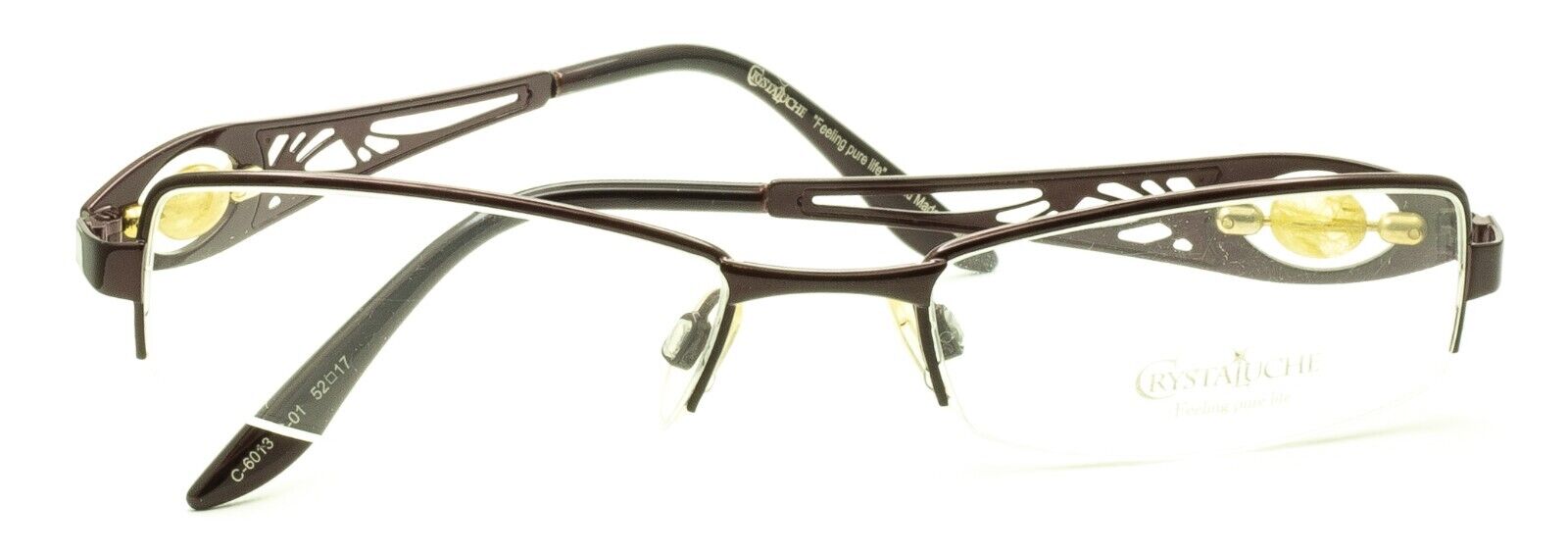 CRYSTALUCHE C-6013 C-01 52mm Vintage Eyewear FRAMES RX Optical - New Italy