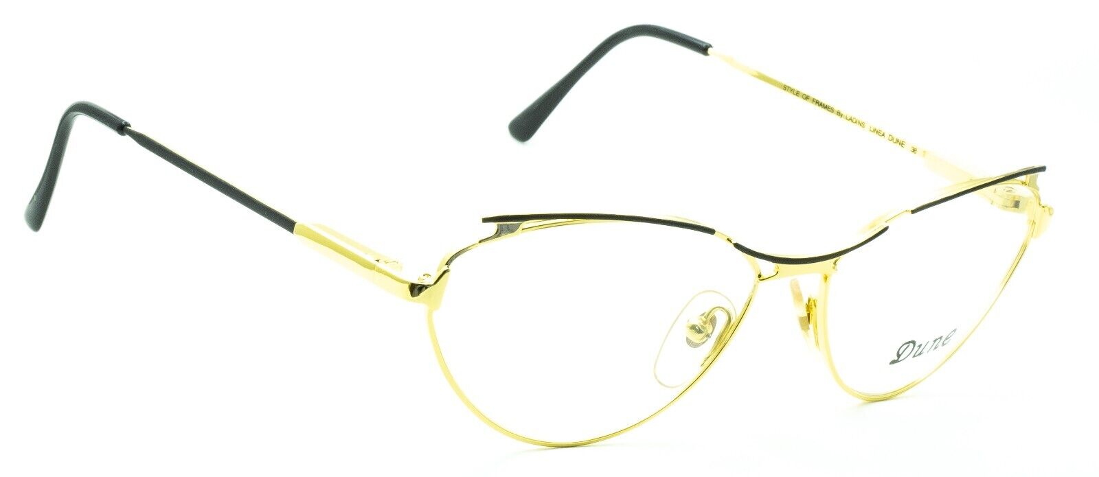 Dune 38 Italy Vintage Linea Dune by Ladins 57x17mm FRAMES RX Optical Glasses NOS