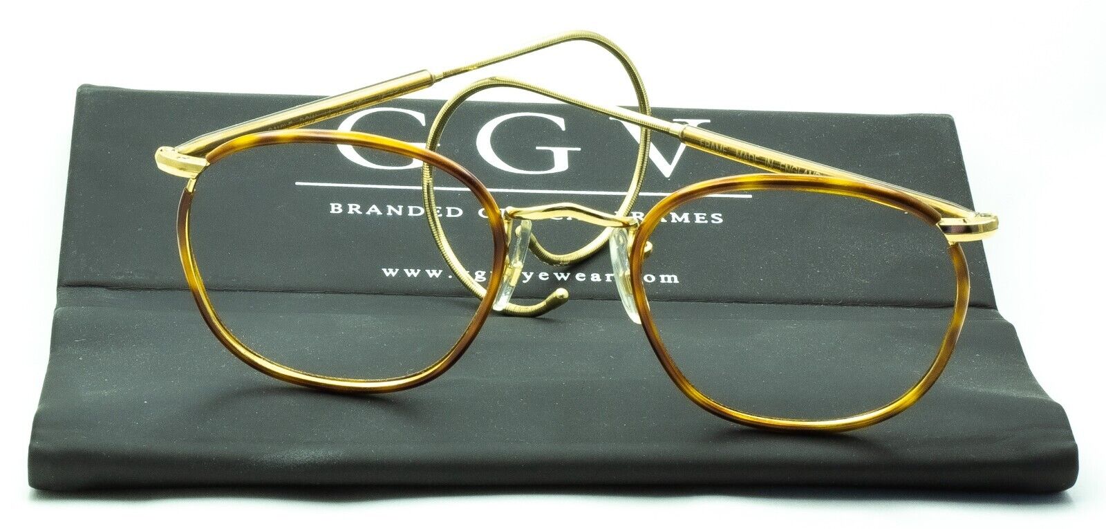 SAVILE ROW ENGLAND Quadra Gold Blond 48x20mm Frames RX Optical Glasses - New