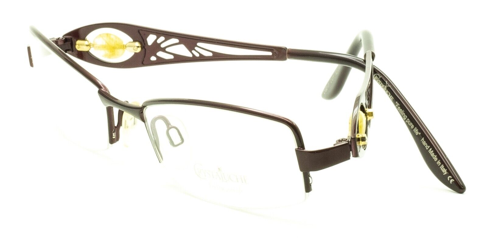 CRYSTALUCHE C-6013 C-01 52mm Vintage Eyewear FRAMES RX Optical - New Italy