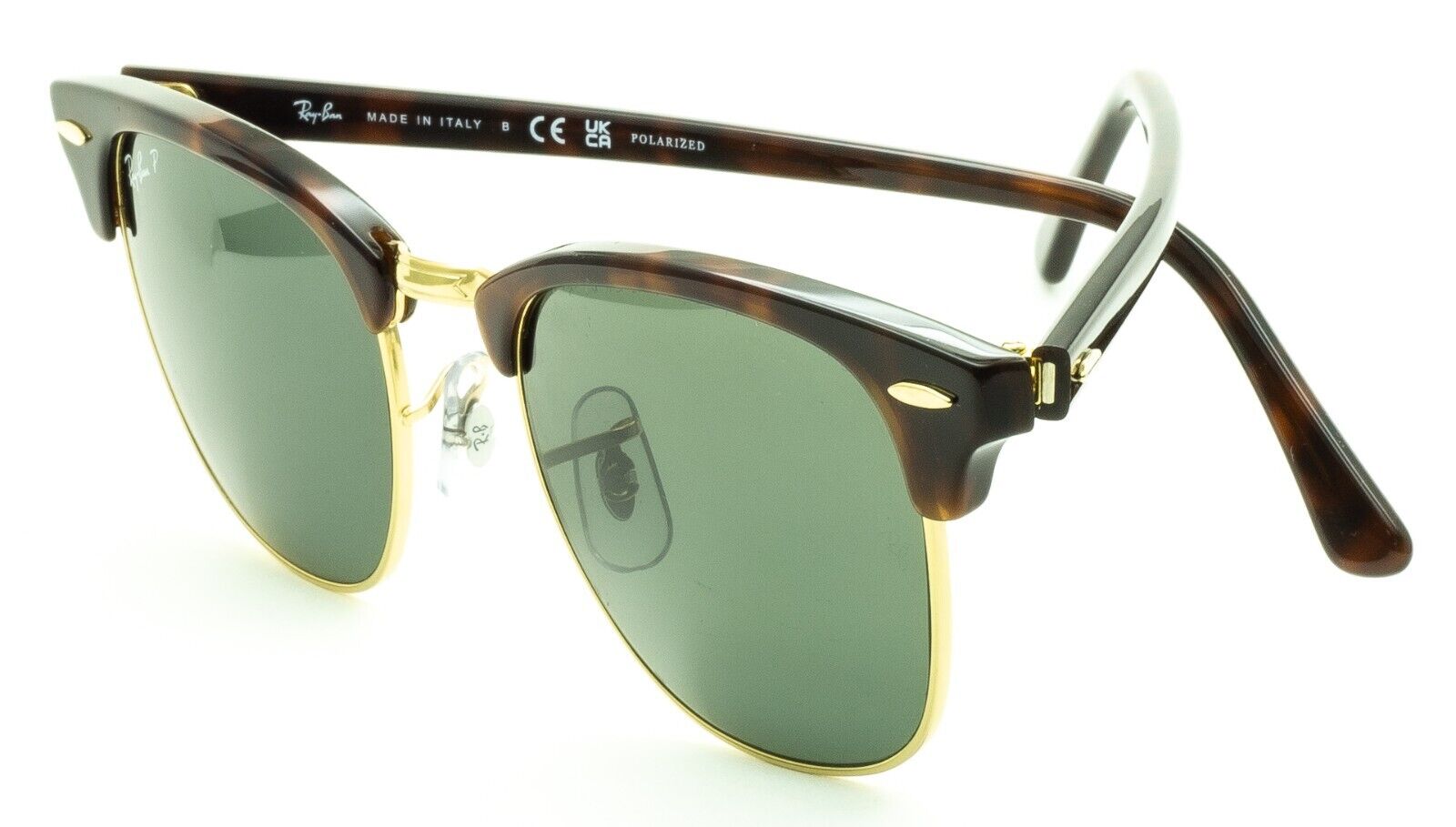 RAYBAN RB 3016 990/58 CLUBMASTER Polarized 51mm Sunglasses Shades Frames - Italy