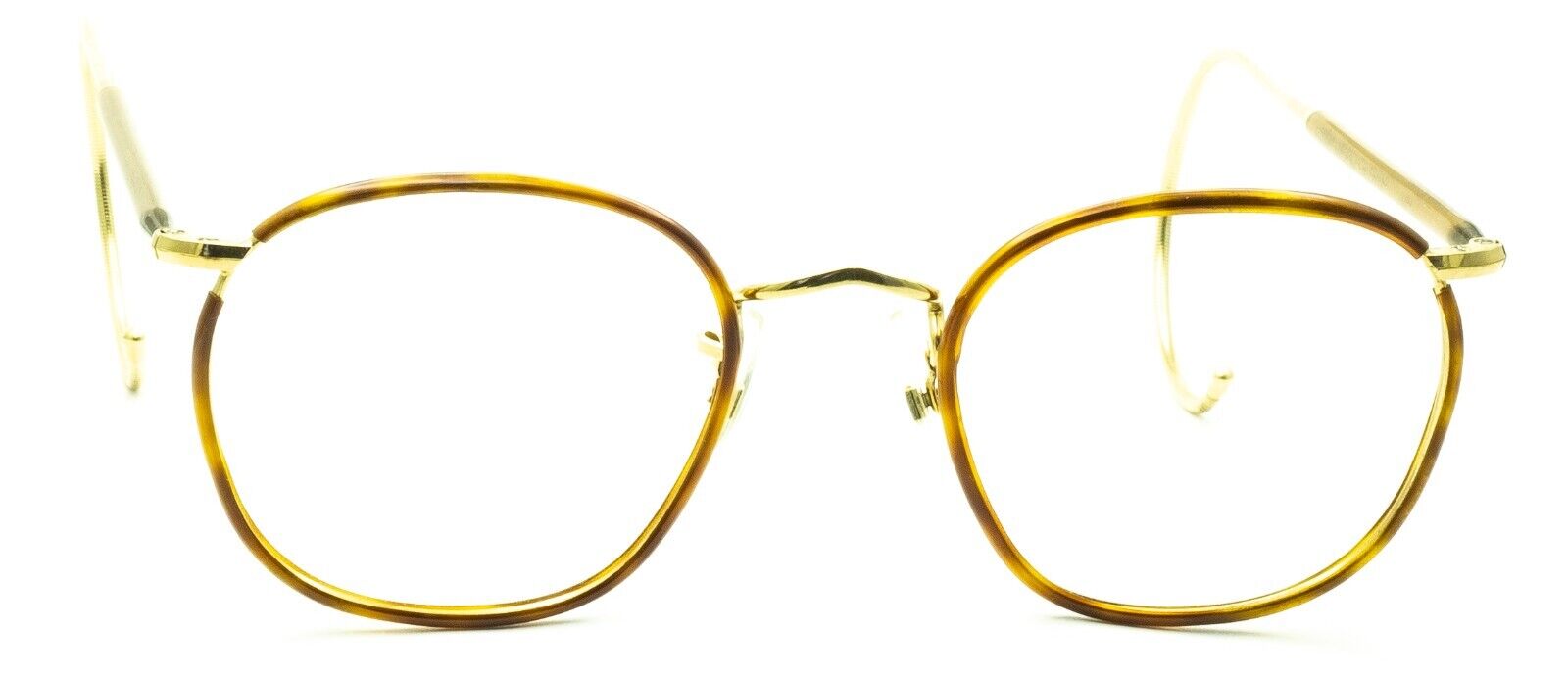 SAVILE ROW ENGLAND Quadra Gold Blond 48x20mm Frames RX Optical Glasses - New