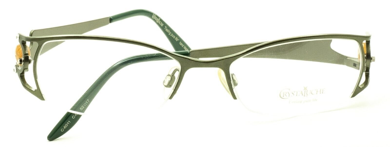 CRYSTALUCHE C-6011 C-01 52mm Vintage Eyewear FRAMES RX Optical - New Italy