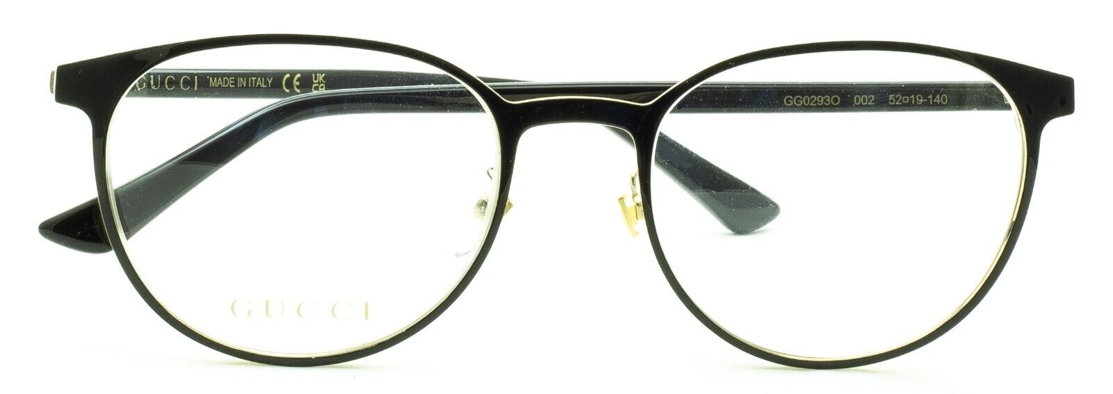 GUCCI GG 0293O 002 52mm Eyewear FRAMES RX Optical Glasses Eyeglasses Italy - New