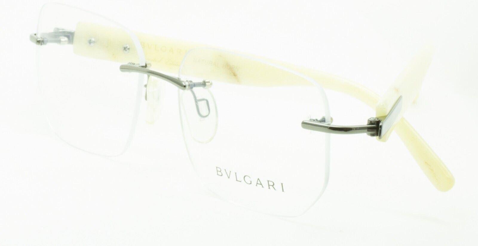 BVLGARI 9252 353 55mm Natural Horn Eyewear RX Optical Glasses FRAMES NEW - Italy