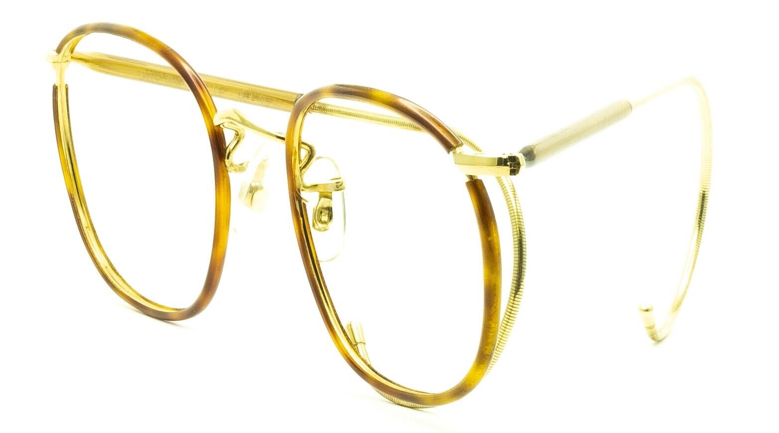 SAVILE ROW ENGLAND Quadra Gold Blond 48x20mm Frames RX Optical Glasses - New