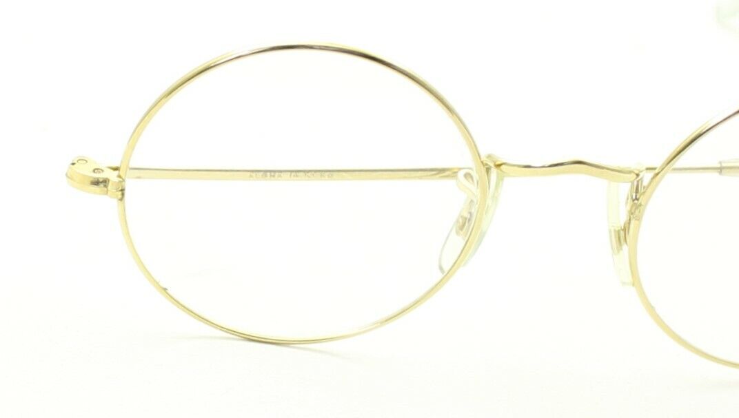 ALGHA (SAVILE ROW) Gold 44x20mm Round Eyewear FRAMES Eyeglasses Optical Glasses