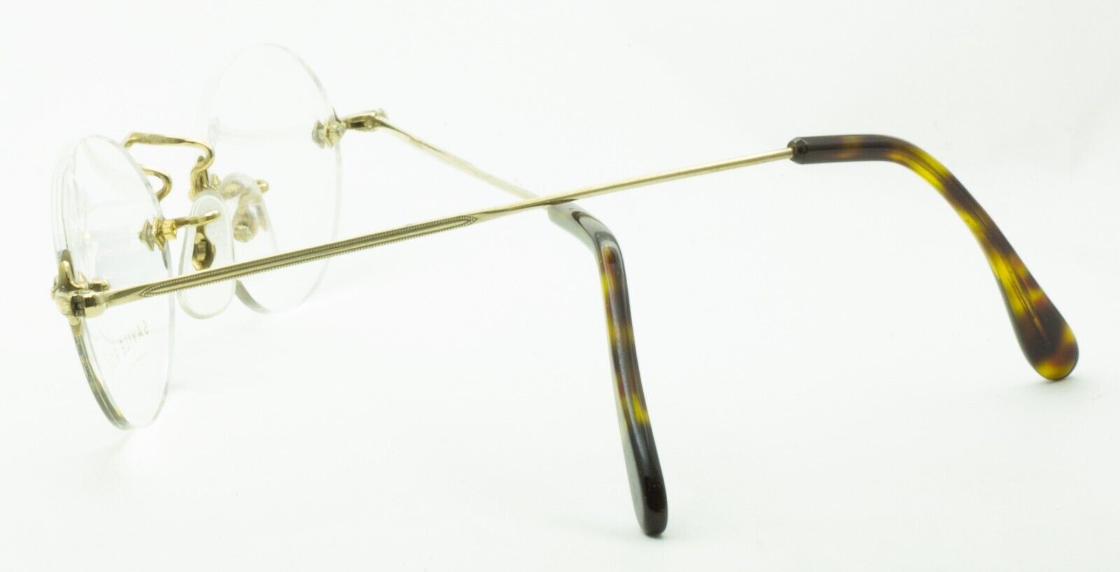 SAVILE ROW ENGLAND Gold 45x18mm RIMLESS  RX Optical Eyeglasses Frames Glasses