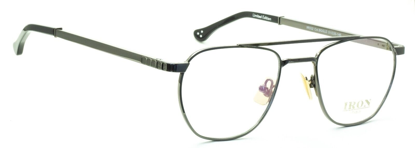 IRON PARIS IR032 BGGLD 51mm RX Optical Glasses Eyewear Frames Eyeglasses - New