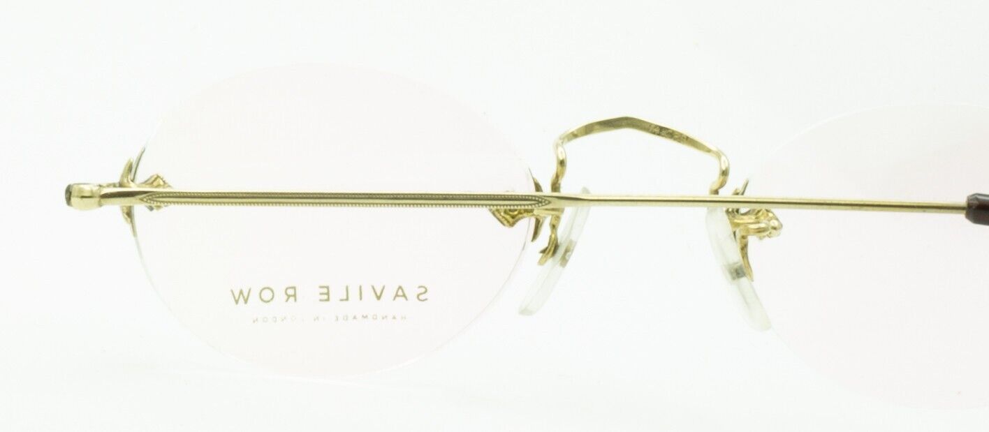 SAVILE ROW ENGLAND Gold 45x18mm RIMLESS  RX Optical Eyeglasses Frames Glasses