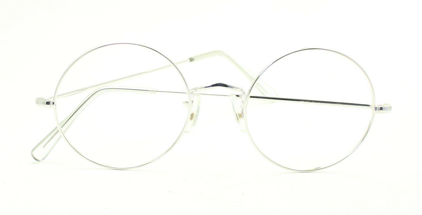 SAVILE ROW ENGLAND Round Rhodium 49x20mm Eyewear FRAMES RX Optical Glasses -NOS