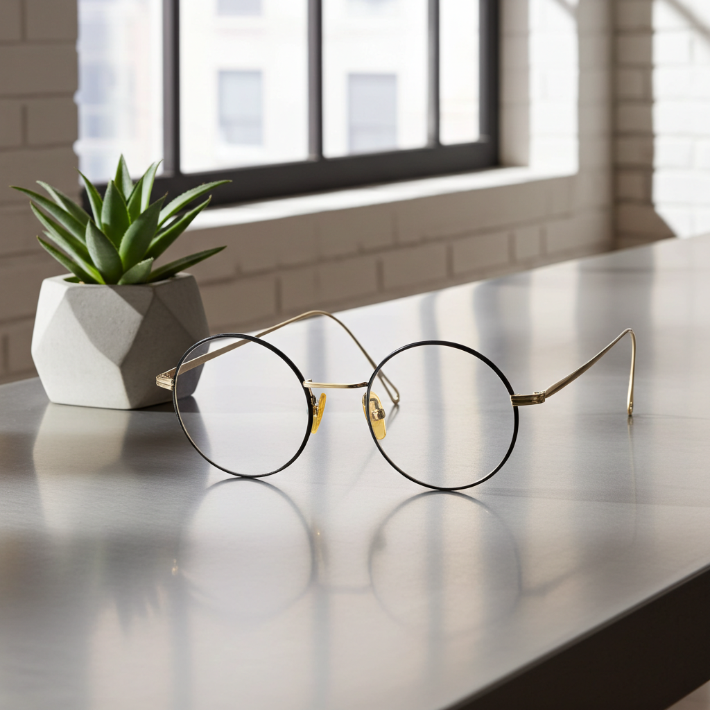 ACOUSTIC LINE AL-027 GP 46mm Eyewear FRAMES RX Optical Glasses - New Japan