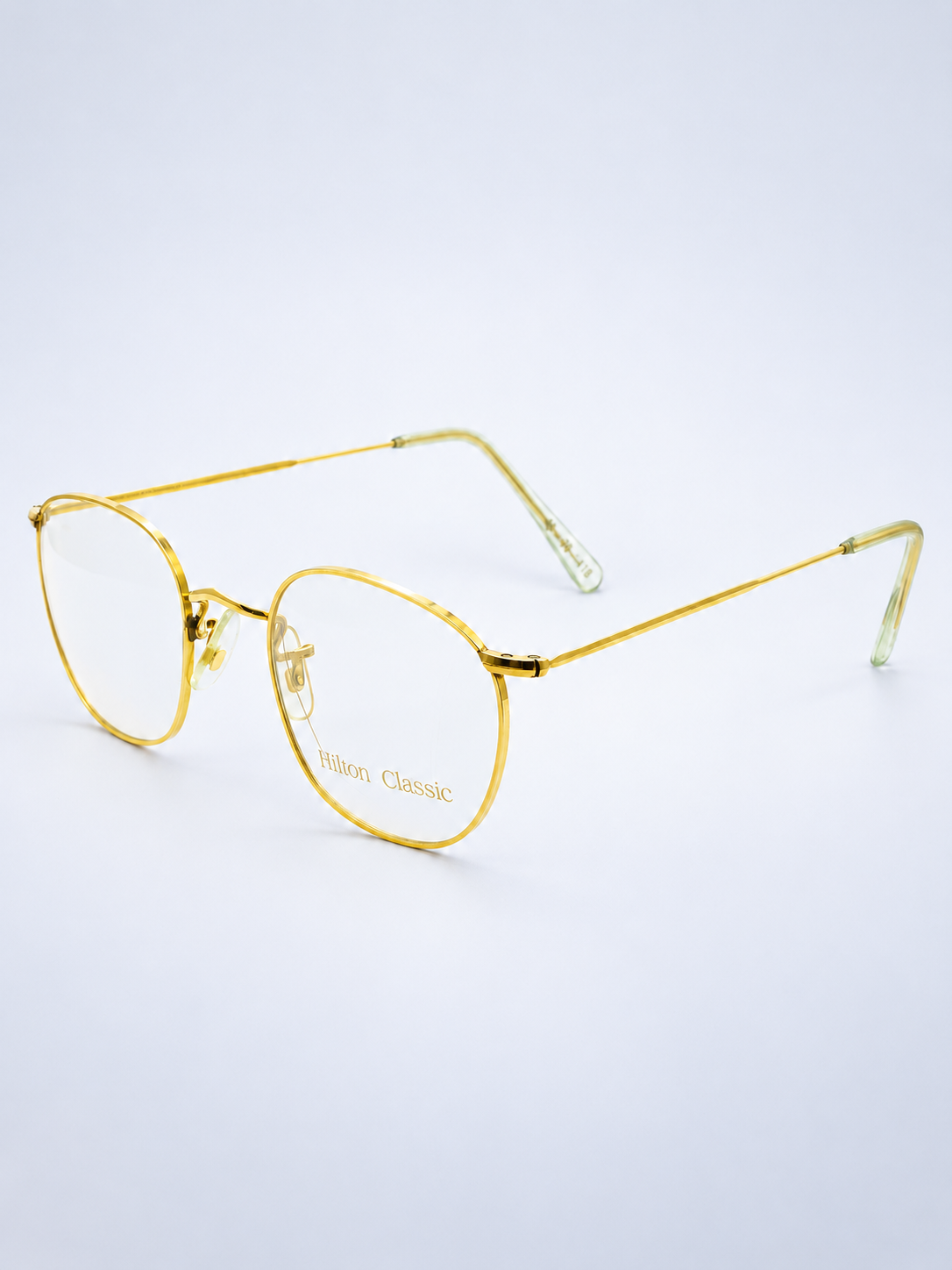Hilton Classic 3 (SAVILE ROW) Quadra Gold 48x20mm FRAMES RX Optical - New NOS