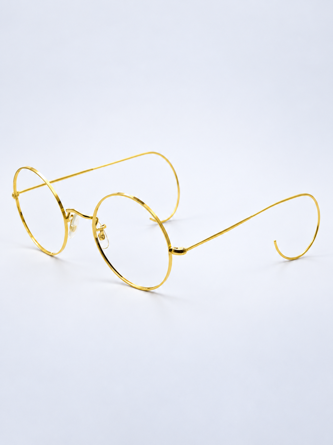 SAVILE ROW ENGLAND Gold 48x20mm Round Eyewear FRAMES Eyeglasses Optical Glasses