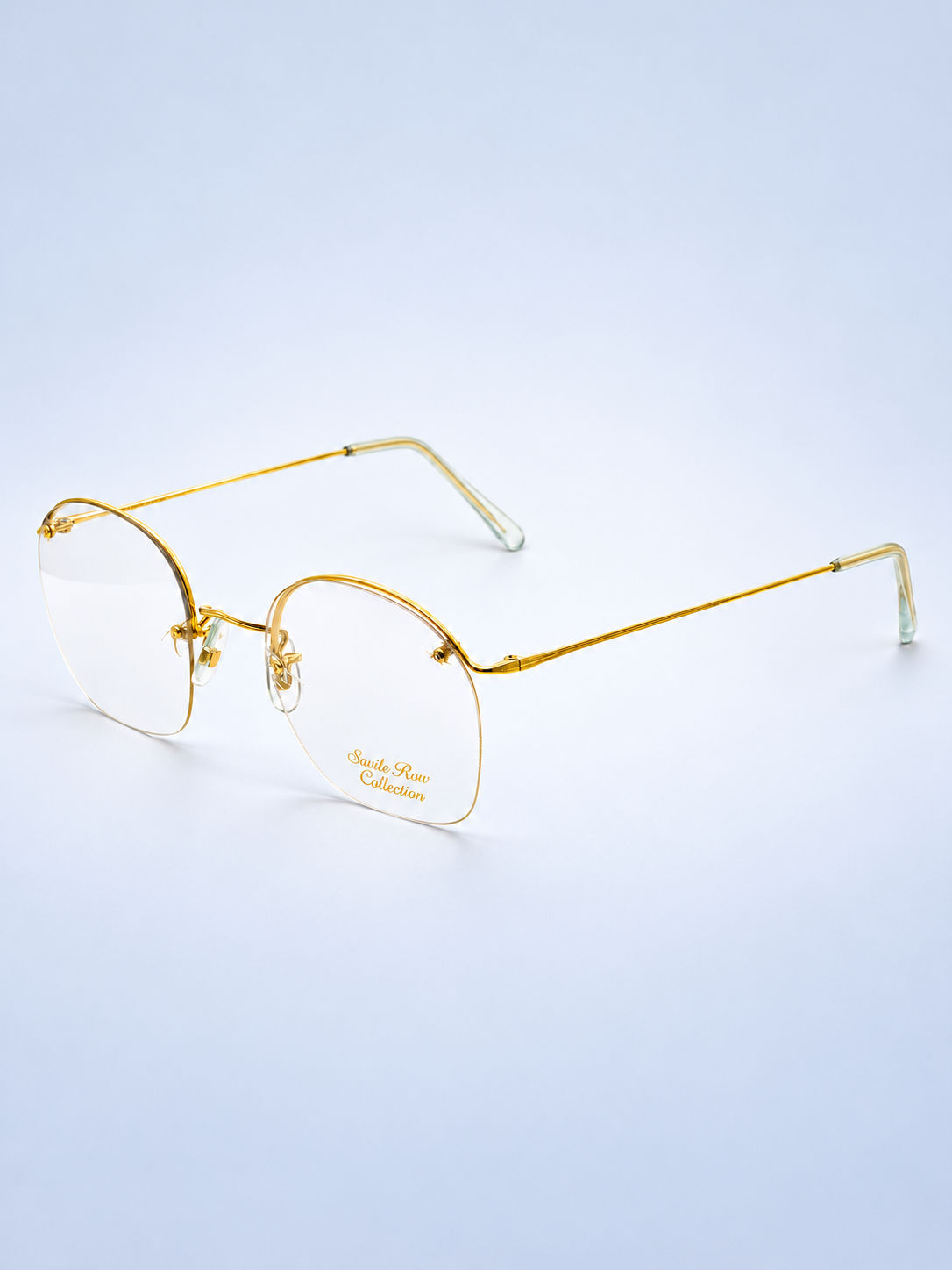 SAVILE ROW ENGLAND Rimway Gold 54x20mm Eyewear FRAMES RX Optical Eyeglasses -NOS