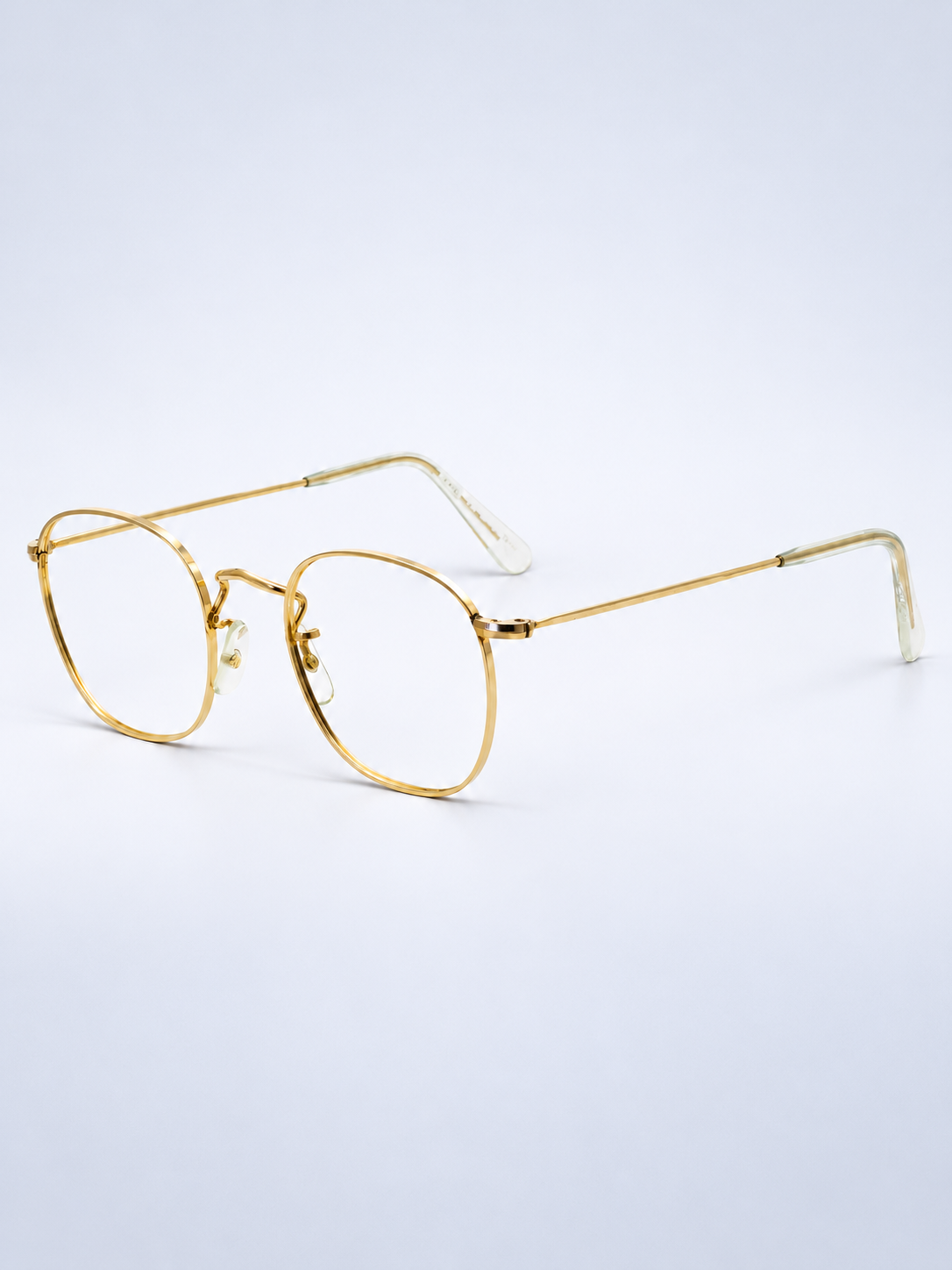 B.O.I.C. (SAVILE ROW) ENGLAND Fairway Gold 46x20mm PANTO Quadra RX Optical NOS