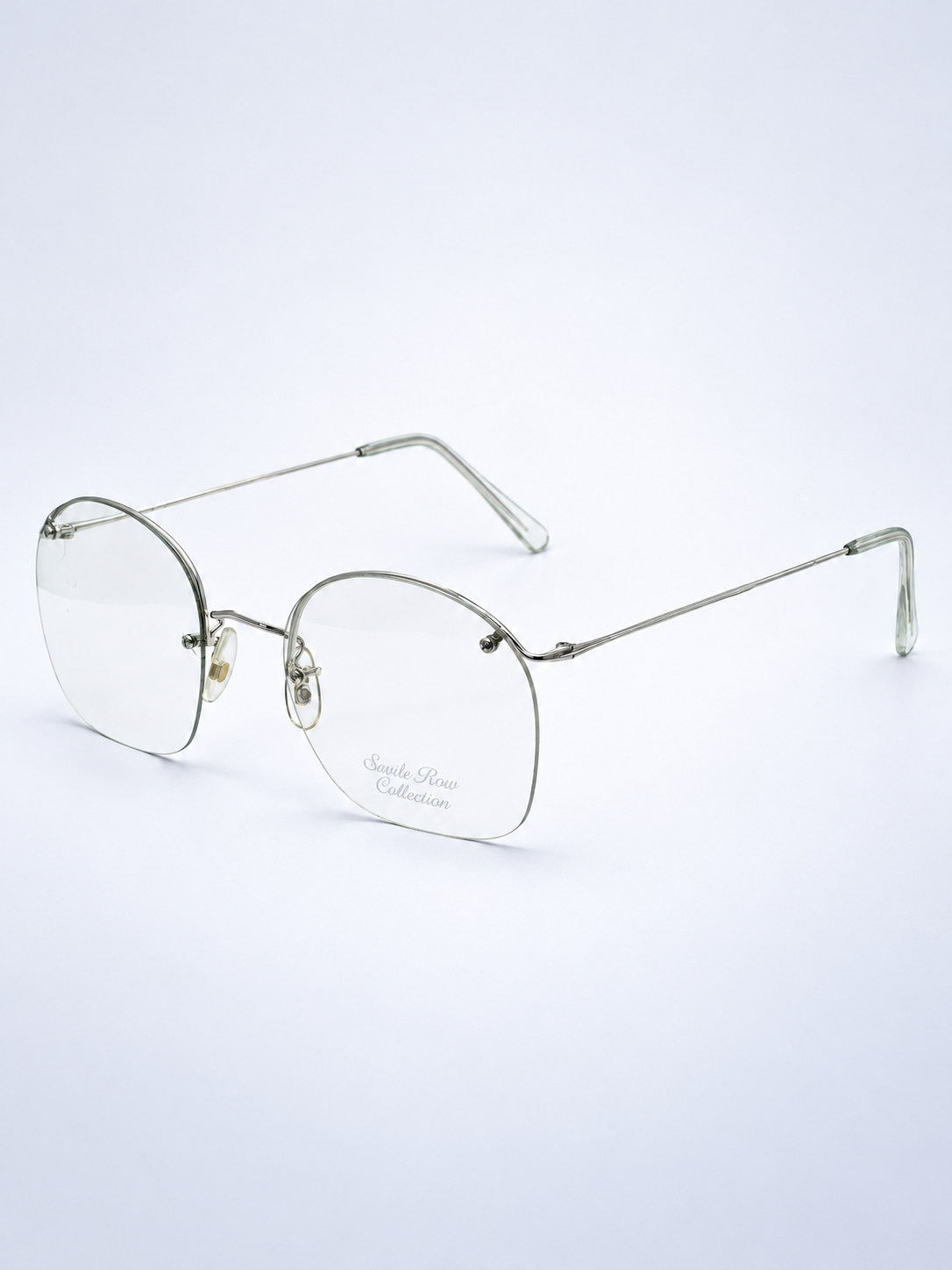 SAVILE ROW ENGLAND Rimway Rhodium 54x22mm Eyewear FRAMES RX Optical - New NOS