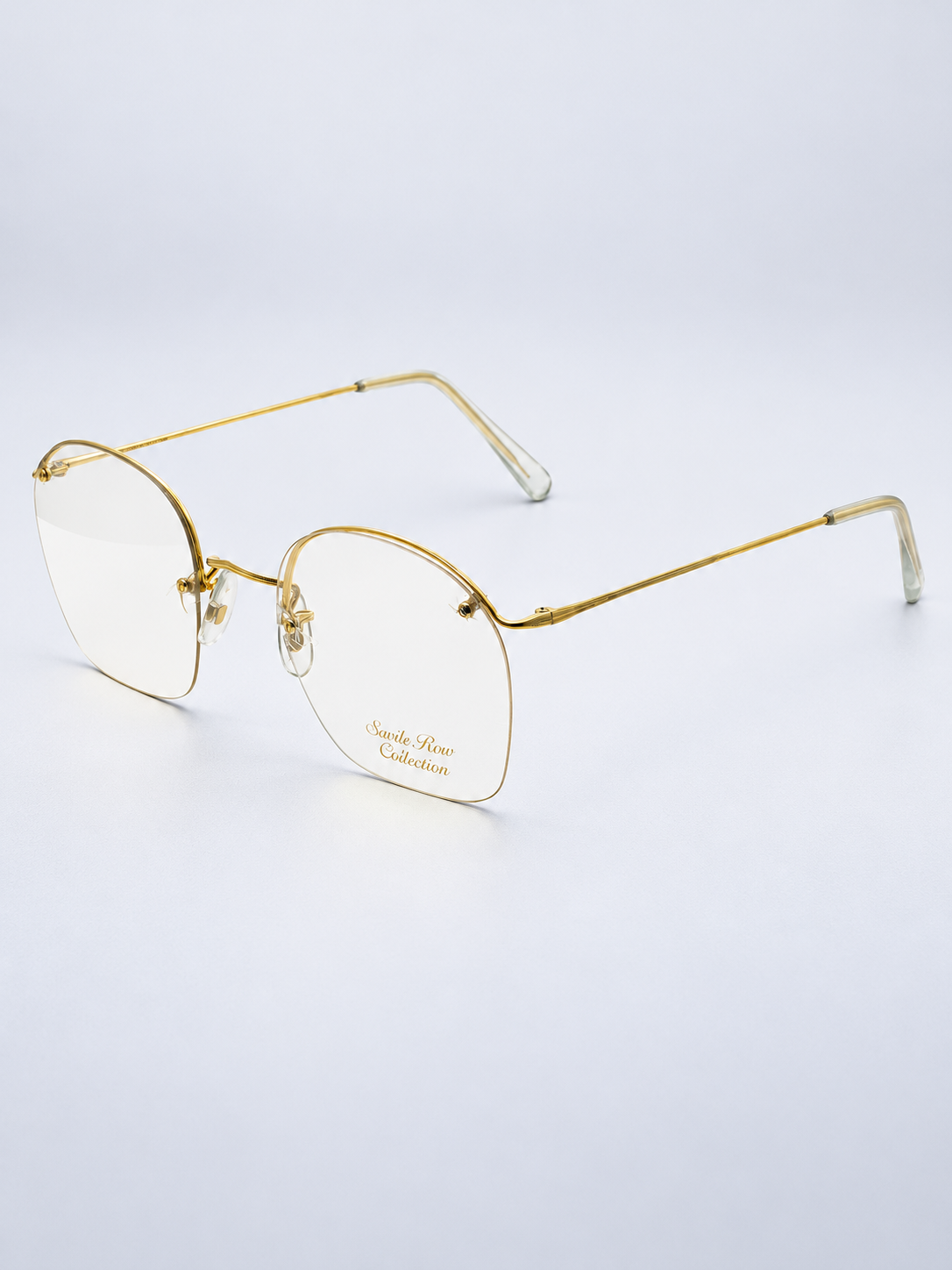 SAVILE ROW ENGLAND Rimway Gold 51x18mm Eyewear FRAMES RX Optical Eyeglasses -NOS