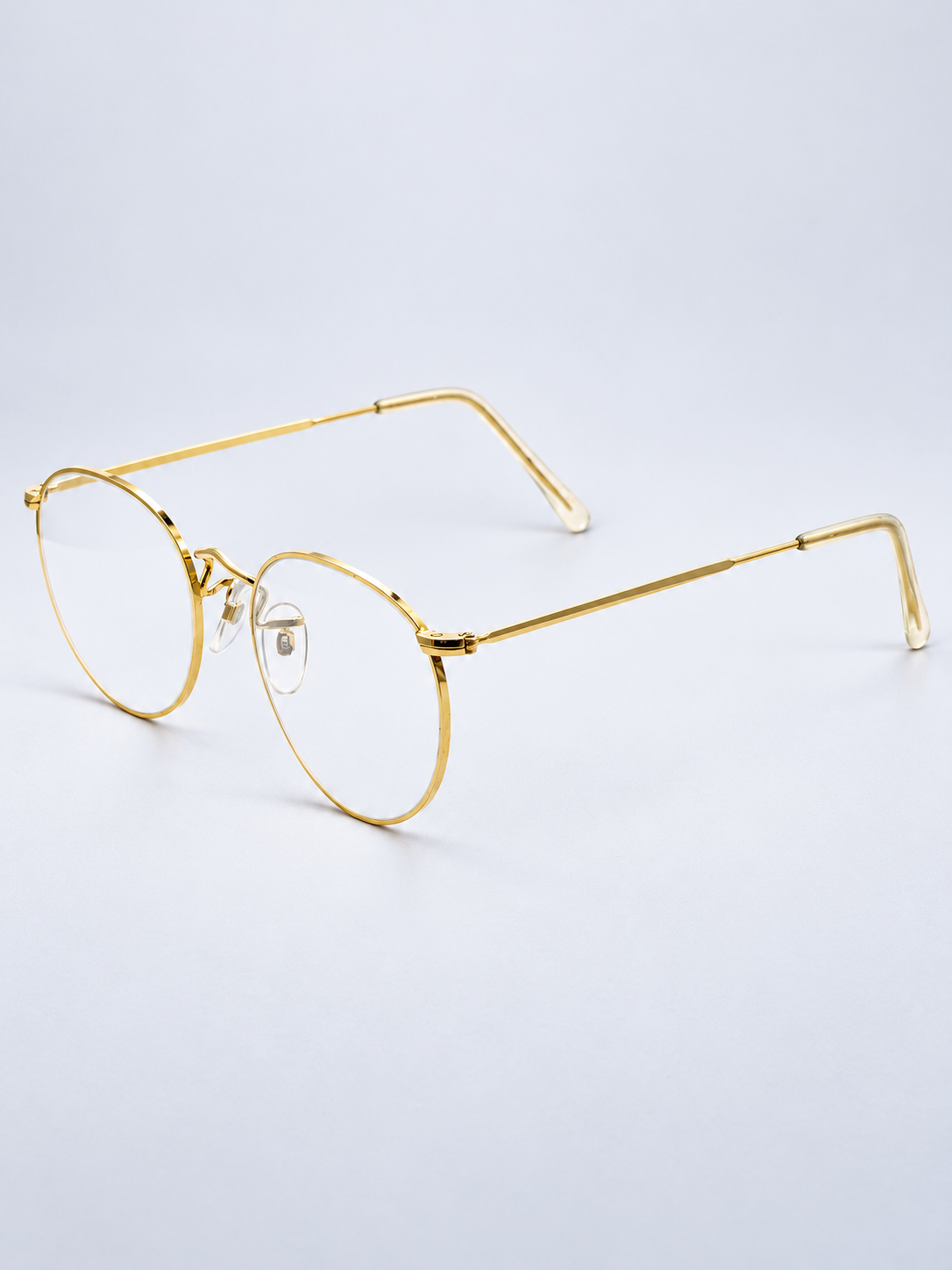 B.O.I.C. (SAVILE ROW) ENGLAND Gold 47x22mm Quadra Frames RX Optical Eyeglasses