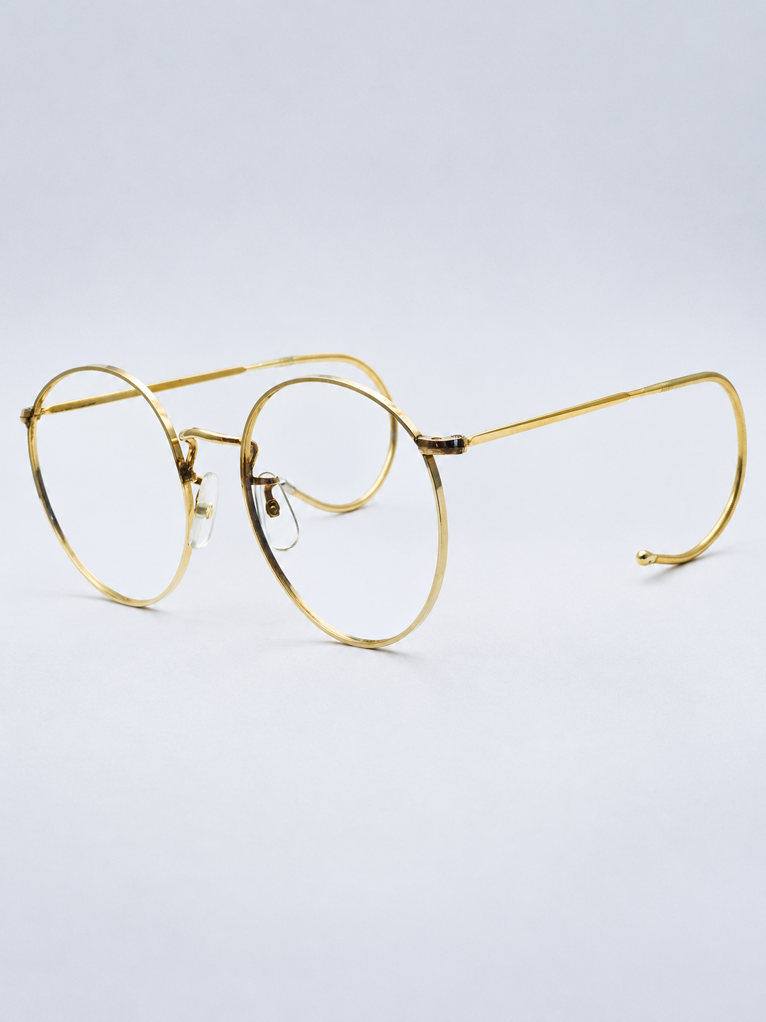 B.O.I.C. LONDON LINE (SAVILE ROW) Fairway Panto 49x20mm Gold RX Optical - NOS