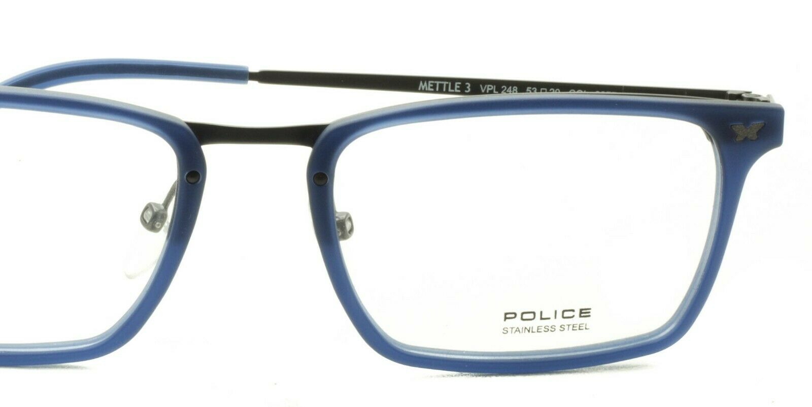 POLICE METTLE 3 VPL 248 COL. 627B 53mm Eyewear FRAMES Glasses RX Optical - New