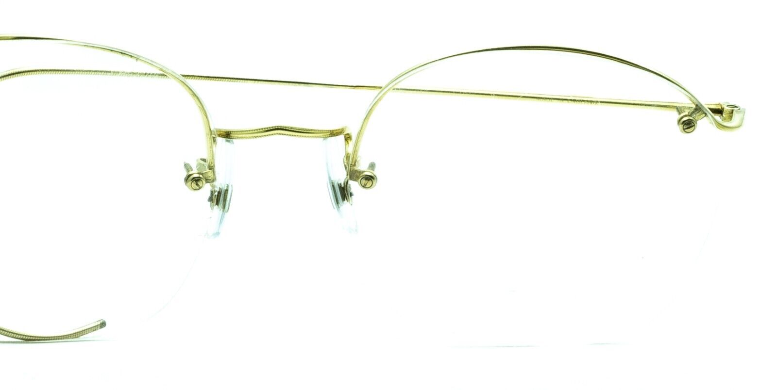 ALGHA (SAVILE ROW) Rimway Gold 54x18mm Eyewear FRAMES RX Optical Eyeglasses -New