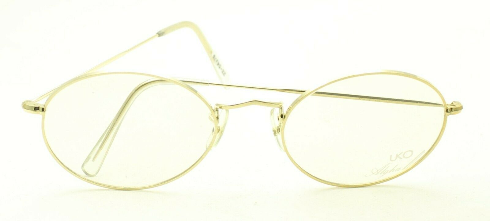 ALGHA London Line (SAVILE ROW) Gold Oval 54x22mm FRAMES RX Optical Glasses - NOS