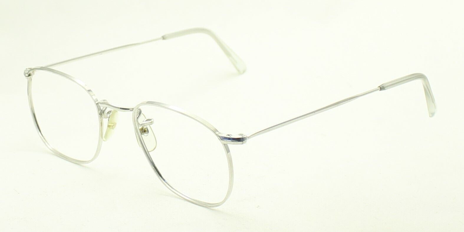 ALGHA (SAVILE ROW) 14KT GF Rhodium Quadra 52x20mm FRAMES RX Optical Glasses  New - GGV Eyewear