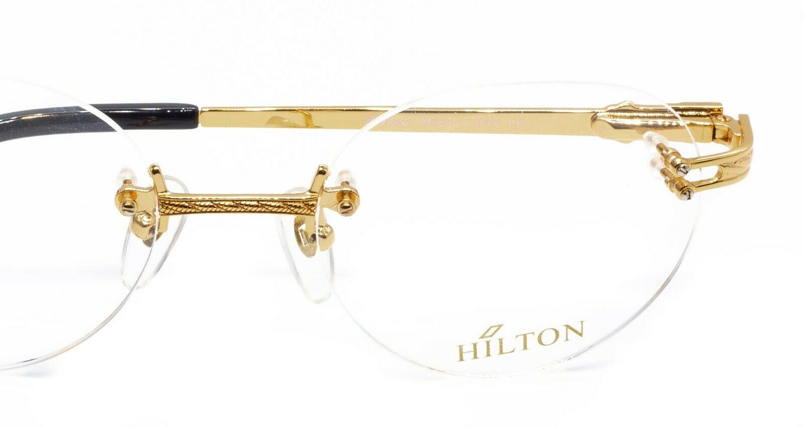 Hilton Eyewear Vintage Monaco 304R 2 24KT 52x19mm FRAMES RX Optical - New NOS