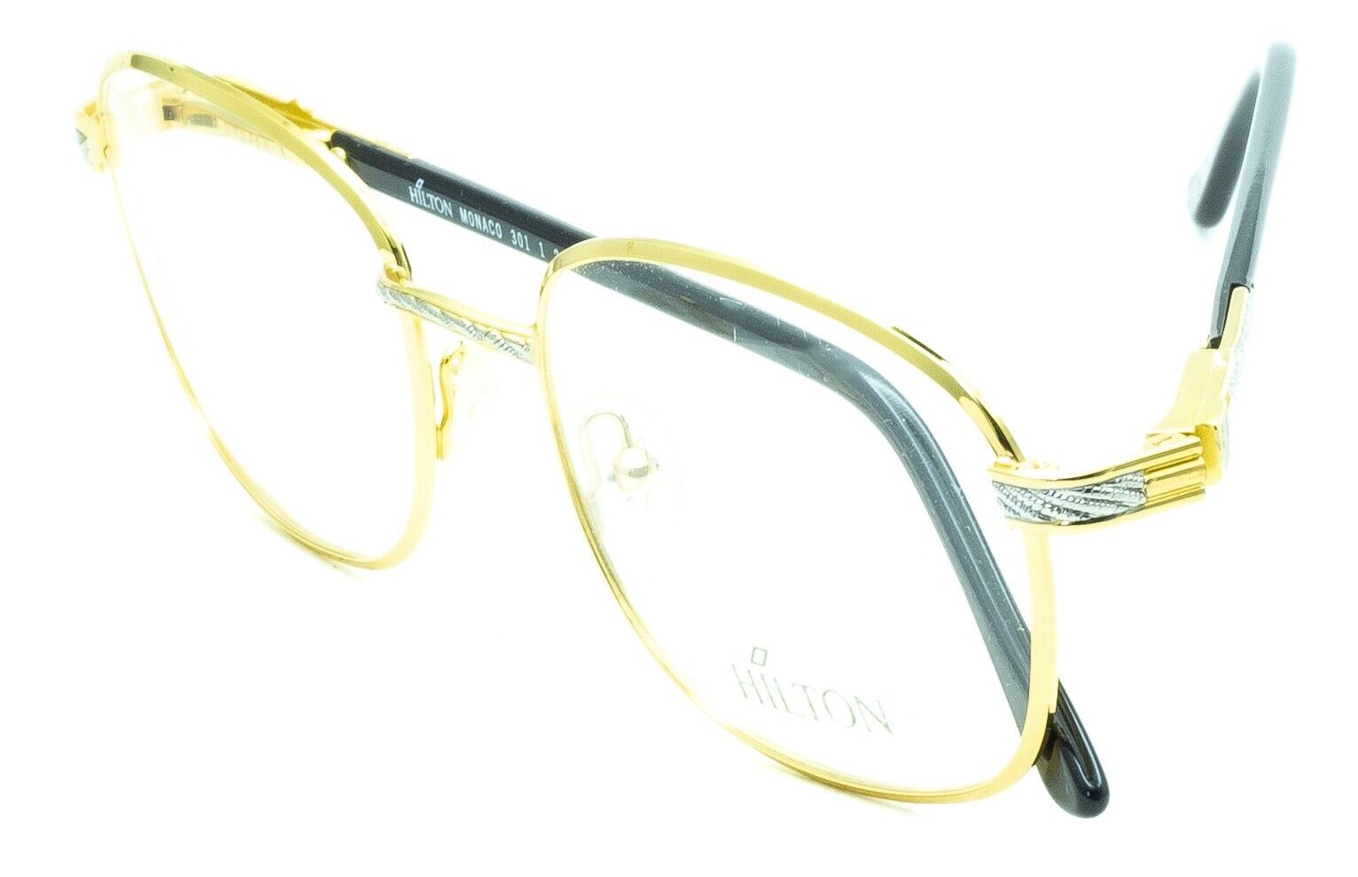 Hilton Eyewear Vintage Monaco 301 1 24KT 54x20mm FRAMES RX Optical - New Italy