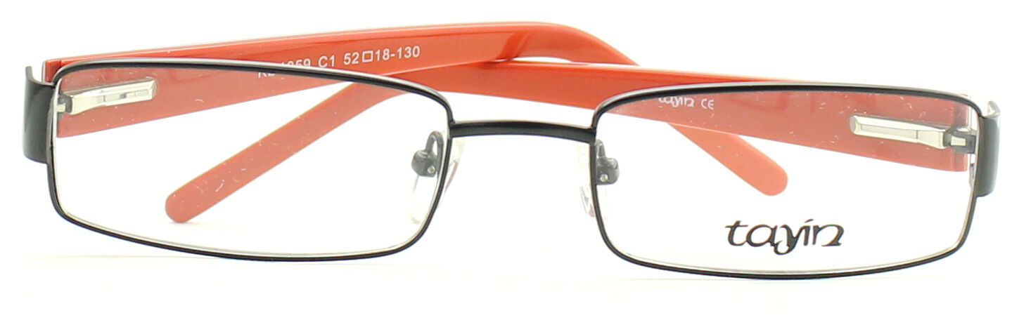 TAYIN KL1059 C1 52mm Black/Red Eyewear FRAMES Eyeglasses RX Optical Glasses -New