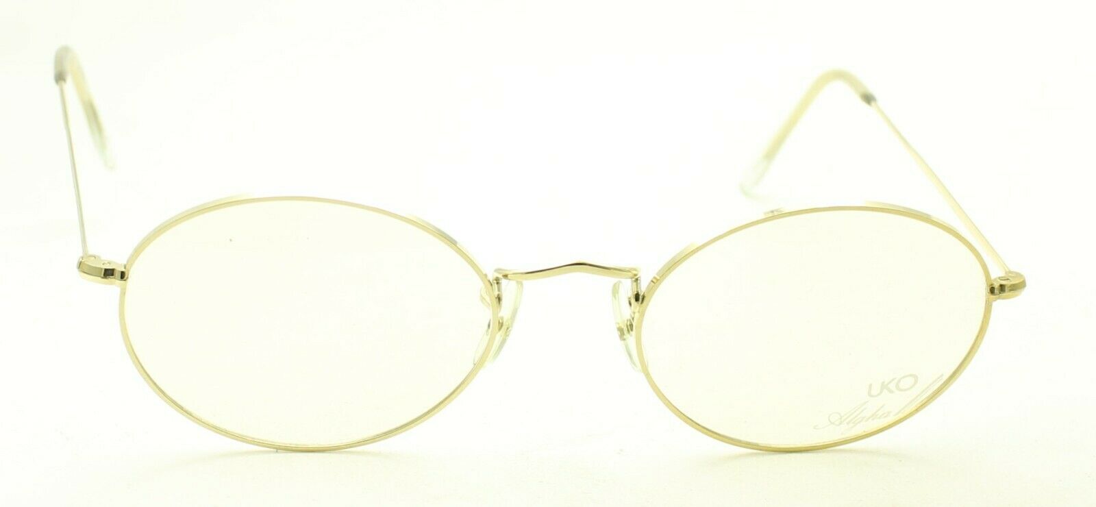 ALGHA London Line (SAVILE ROW) Gold Oval 54x22mm FRAMES RX Optical Glasses - NOS